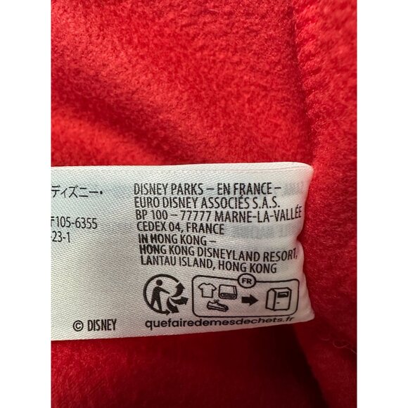 Disney Men’s Mickey Mouse Fleece Jacket XL Red Black Full Zip Graphic New - Picture 13 of 15